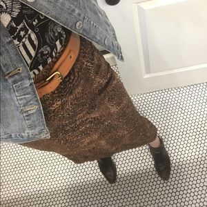 Cheetah Print Skirt with the J Crew Belt